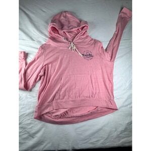 Salt Life Hoodie Women Small Pink Excellent Graphic Pullover High-Low SL10243